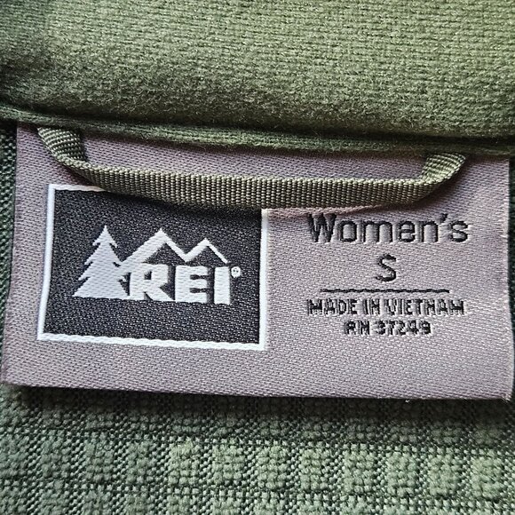 REI Women’s Softshell Fleece Jacket Green Size M Hiking Athflow Gorpcore Outdoor - Picture 4 of 14
